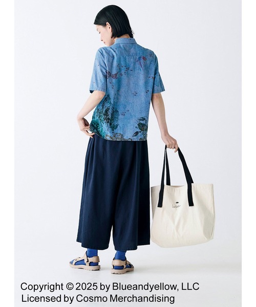 「Sunny clouds」 半袖シャツ L ブルー系その他 レディース_画像4