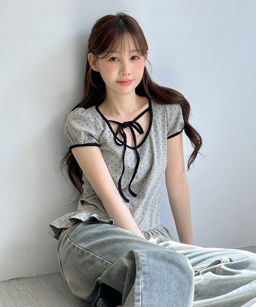 「by muni:r」 半袖カットソー FREE アイボリー レディース_画像2