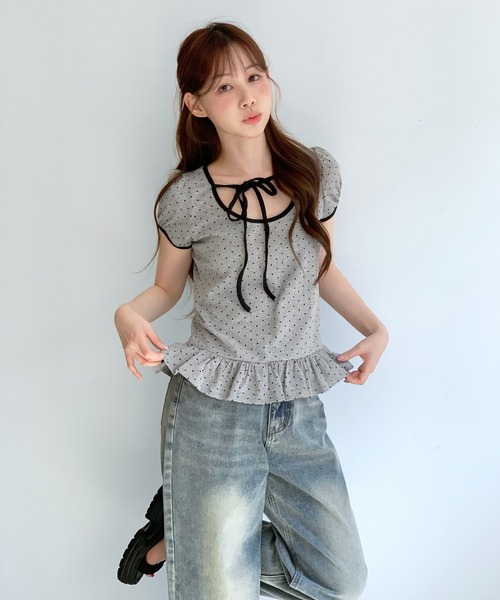 「by muni:r」 半袖カットソー FREE アイボリー レディース_画像4