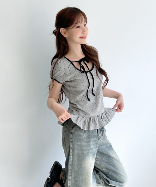 「by muni:r」 半袖カットソー FREE アイボリー レディース_画像5