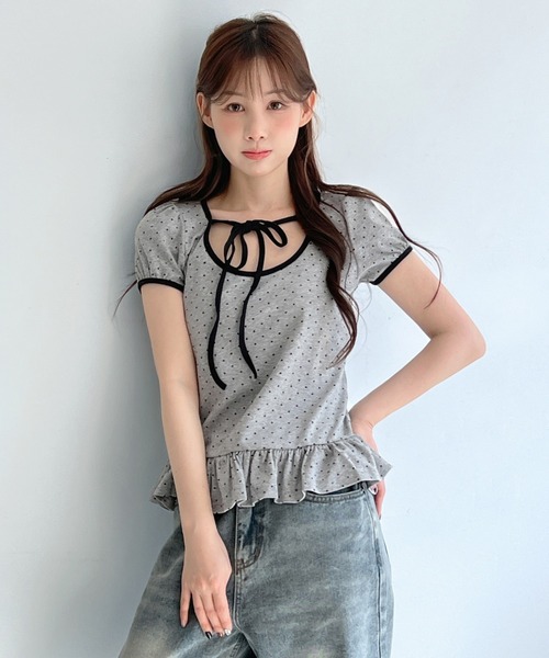 「by muni:r」 半袖カットソー FREE アイボリー レディース_画像9