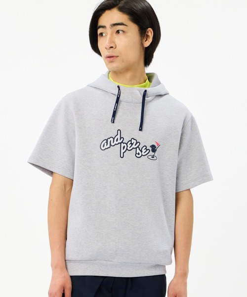and per se（アンパスィ） パーカー ショットスムーザースウェット半袖