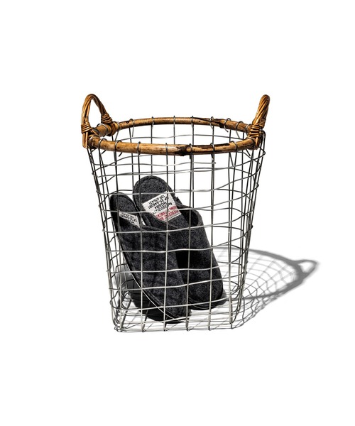 PUEBCO（プエブコ） 収納 RATTAN TOP WIRE BASKET Medium : ZOZOTOWN