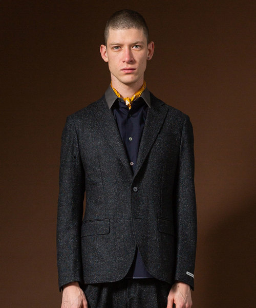 美品 RING JACKET イエロー チェック テーラードジャケット 46 高田氏