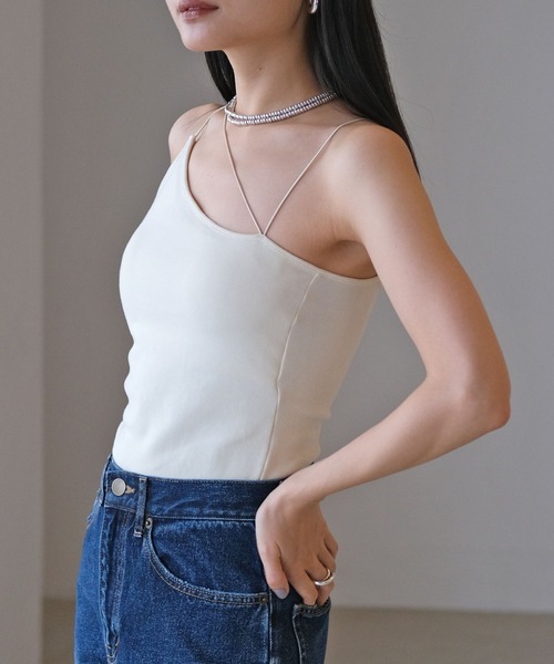 AKTE（アクテ） キャミソール カップインランダムストラップ