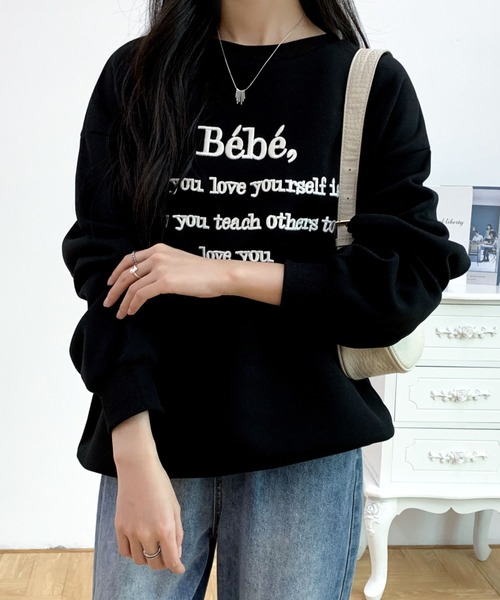 Diosfront トレーナー スウェット カラーロゴ刺繍スウェット