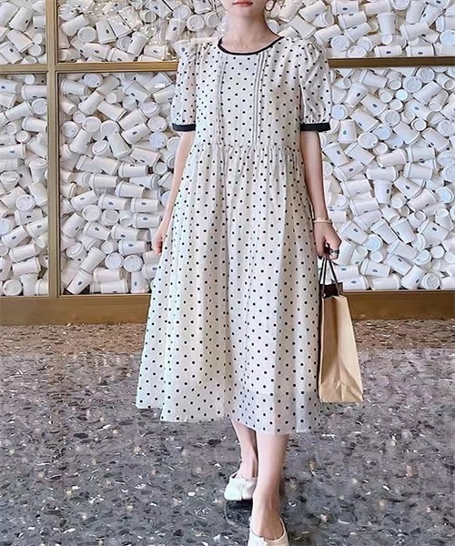 ワンピース ドット柄 シフォン ロングワンピース Zozotown Yahoo 店 通販 Yahoo ショッピング