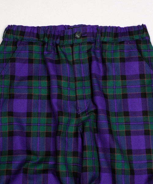 ⭐️美品‼️ミルクボーイMILKBOY青チェック柄ハーフパンツオーバーサイズ[XL] MILKBOY（ミルクボーイ） パンツ CHECK タックパンツ メンズ