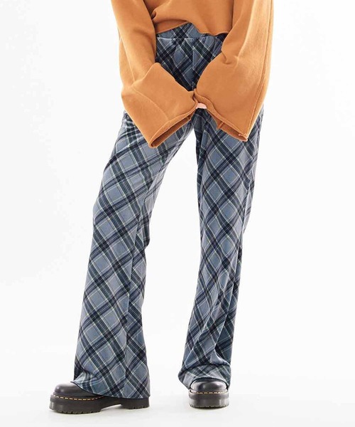 【ご予約品】 X-girl ZOZOTOWN : レディース PANTS FLARE PLAID TARTAN パンツ パンツ