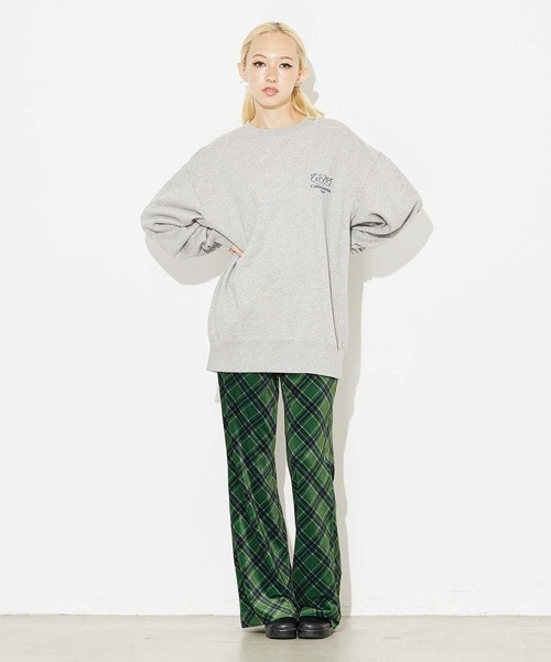 クラシック TARTAN パンツ X-girl PLAID ZOZOTOWN : レディース PANTS FLARE パンツ