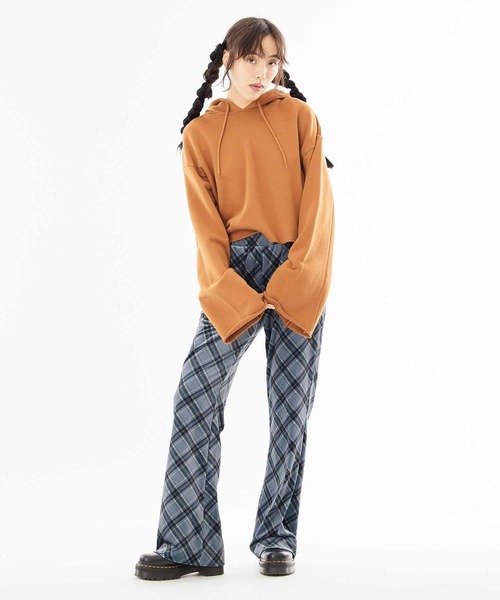 【激安通販 オンラインショップ】日用品 パンツ X-girl TARTAN ZOZOTOWN : レディース PANTS FLARE PLAID パンツ