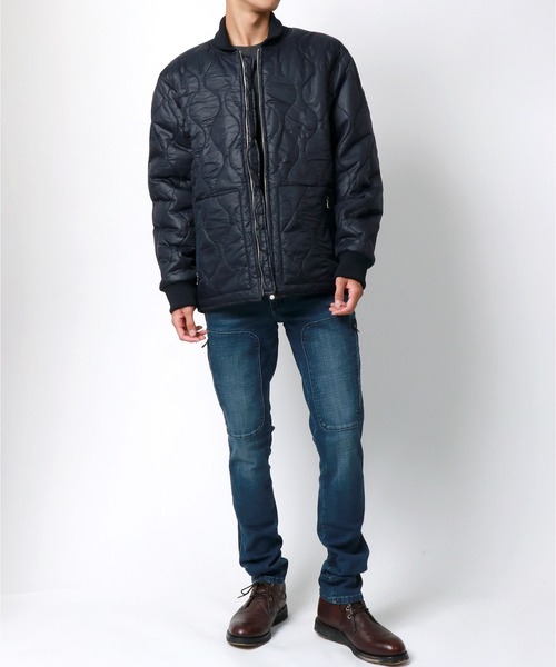 ジャケット・ブルゾン soor ploom quilted jacket black denim 4y soor ploom quilted jacket black denim 4y