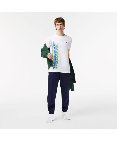 【LACOSTE】Performance フロント グラフィックプリント Tシャツ ワニロゴグラフィックプリントTシャツ TH6396 - ラコステ