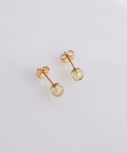 CERCA ピアス SARINOHANA/天然石小粒一粒スタッドピアス/14KGF