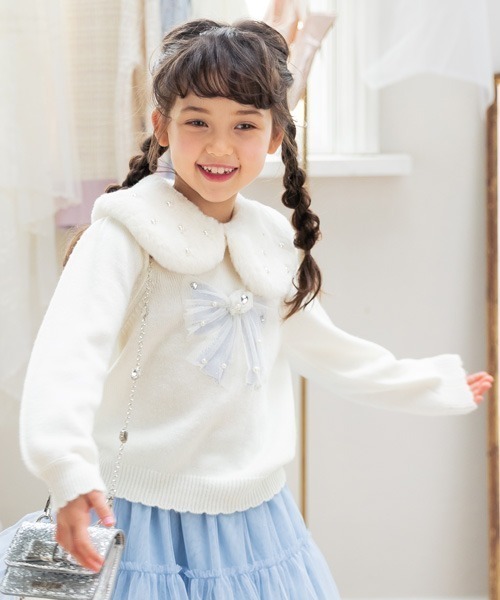 ⑯mezzo piano　メゾピアノ　ミミポポ　カットソー130 スカート120 mezzo piano（メゾピアノ）の「音符スカート（スカート）」 - WEAR