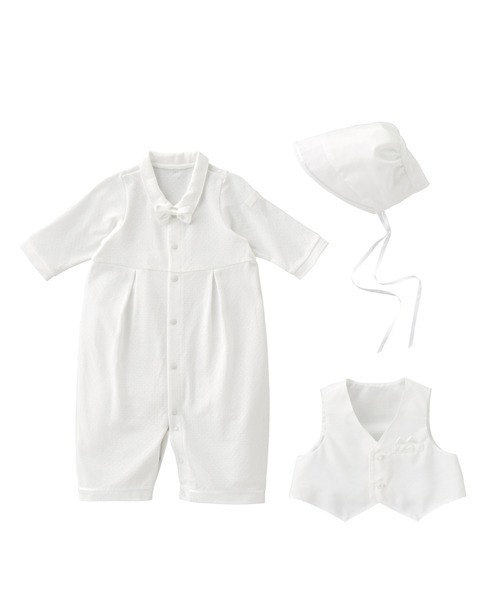 MIKI HOUSE ベビー服 ロンパース セレモニー タキシード風