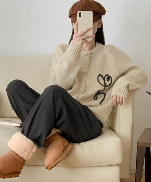 miniministore カーディガン 中厚手ニットカーディガン ニット