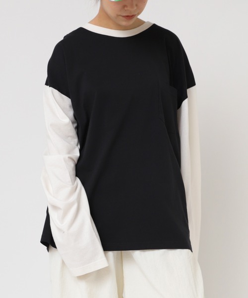 RNA tシャツ M2202 RNAカラーコンビBIGロンT レディース