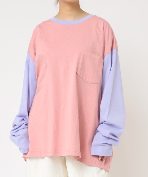 RNA tシャツ M2202 RNAカラーコンビBIGロンT レディース