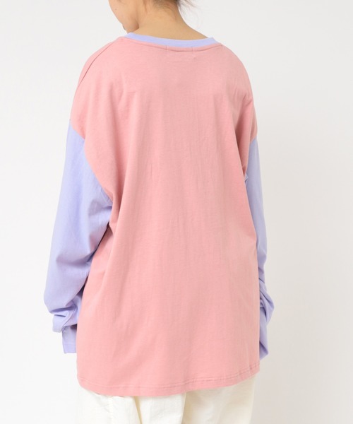 tシャツ M2202 ＲＮＡカラーコンビＢＩＧロンＴ レディース RNA tシャツ M2202 RNAカラーコンビBIGロンT レディース
