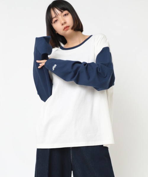 tシャツ M2202 ＲＮＡカラーコンビＢＩＧロンＴ レディース RNA tシャツ M2202 RNAカラーコンビBIGロンT レディース