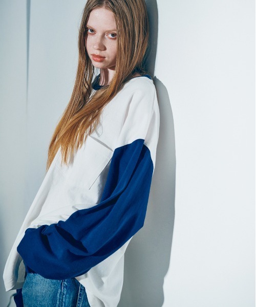 RNA tシャツ M2202 RNAカラーコンビBIGロンT レディース
