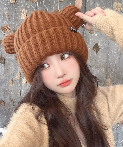 miniministore（ミニミニストア） ニット帽 ニットキャップ くま耳