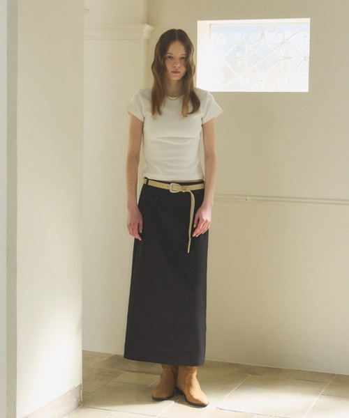 GIUNON フロントポケットストライプスカート GIUNON スカート front pocket stripe skirt / フロントポケット