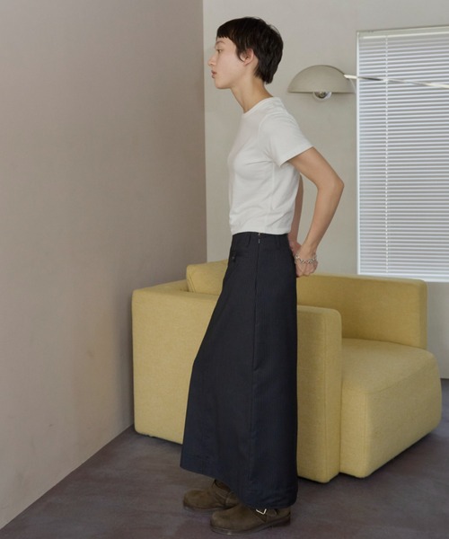 GIUNON スカート front pocket stripe skirt / フロントポケット