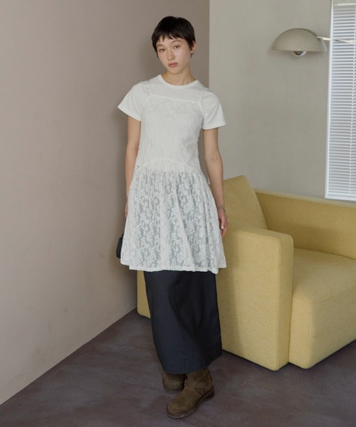 GIUNON スカート front pocket stripe skirt / フロントポケット