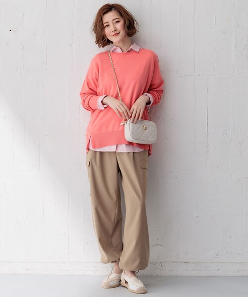 23区　【Oggi4月号掲載/洗える】シルキーストレッチ パラシュートパンツ 23区 パンツ 「Oggi4月号掲載/洗える」シルキーストレッチ
