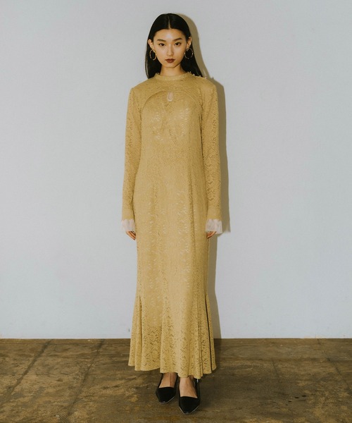 andresd ドレス ANDRESD ドレス shrink pleats fit dress / シュリンクプリーツ