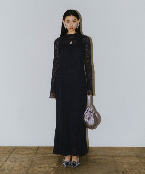 ANDRESD ドレス shrink pleats fit dress / シュリンクプリーツ