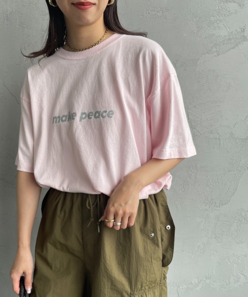 tシャツ Tシャツ レディース 「FUNG/ファング」 MAKE PEACE カットオフプリントTシャツ｜zozo｜18