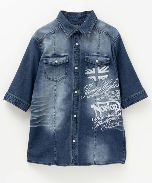 シャツ Norton DENIM SHIRT デニム刺繍シャツ メンズ | ノートン | 03
