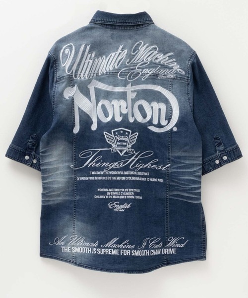 シャツ Norton DENIM SHIRT デニム刺繍シャツ メンズ | ノートン | 04