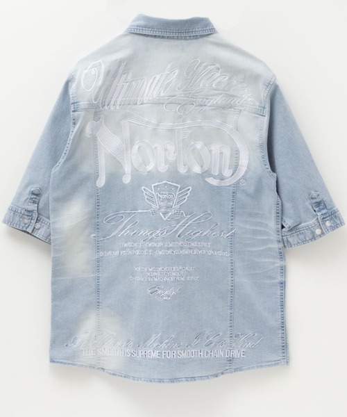 シャツ Norton DENIM SHIRT デニム刺繍シャツ メンズ | ノートン | 06