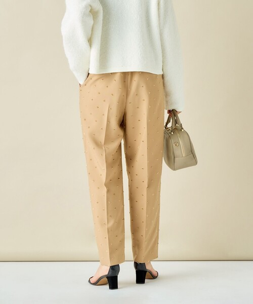 ★ノーリーズ★ ウォッシャブルドットツッキリツータックテーパードパンツ NOLLEY'S｜《セットアップ対応》ウォッシャブルドットツッキリ
