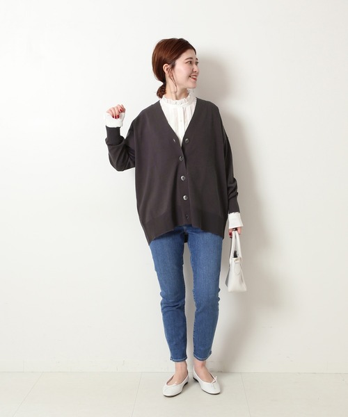 「Spick & Span」 ニットカーディガン FREE ネイビー レディース Spick＆Span 「Spick & Span」 ニットカーディガン FREE ブルー
