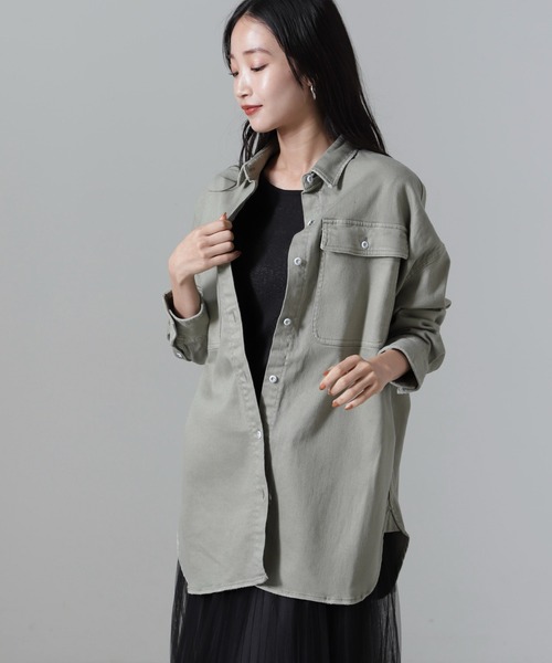 ブラウス シャツ 「別注」「HEALTHY DENIM」Almond シャツ ブラック レディース Healthy denim ブラウス シャツ Almond レディース : ZOZOTOWN