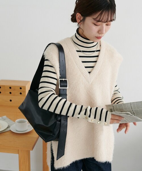 【2024新作商品♪】フェザーヤーンジレ La-gemme ベスト ジレ フェザーヤーンベスト レディース
