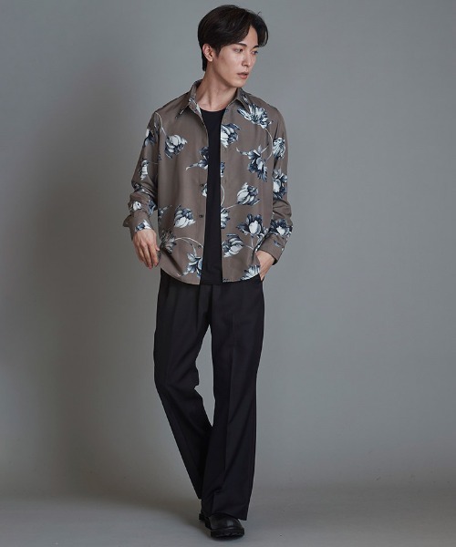 NO ID.（ノーアイディー） シャツ ms5767-フラワープリントSH シャツ