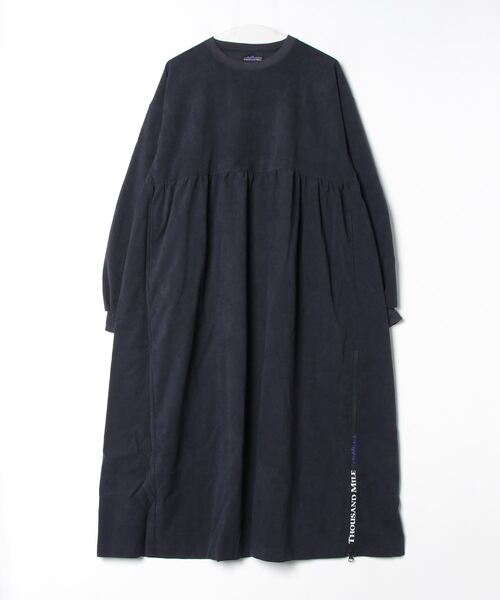 tシャツ 「THOUSAND MILE」LONG SLEEVE DRESS CODUROY / ロングスリーブドレス　コーデュロイ レディース THOUSAND MILE tシャツ 「THOUSAND MILE」LONG SLEEVE DRESS