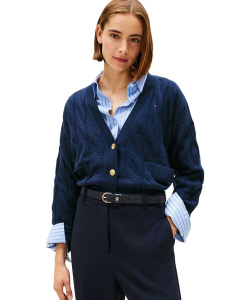 トミーヒルフィガーニットカーディガン TOMMY HILFIGER（トミー・ヒルフィガー） ニット セーター コットン