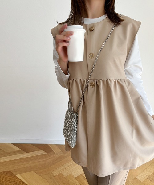 ベスト ジレ ペプラムトップス レディース : ZOZOTOWN Yahoo!店