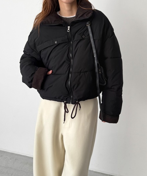 CANALJEAN Lakey Park 配色パファーショートブルゾン CANAL JEAN（キャナルジーン） ブルゾン アウター Lakey Park 配色