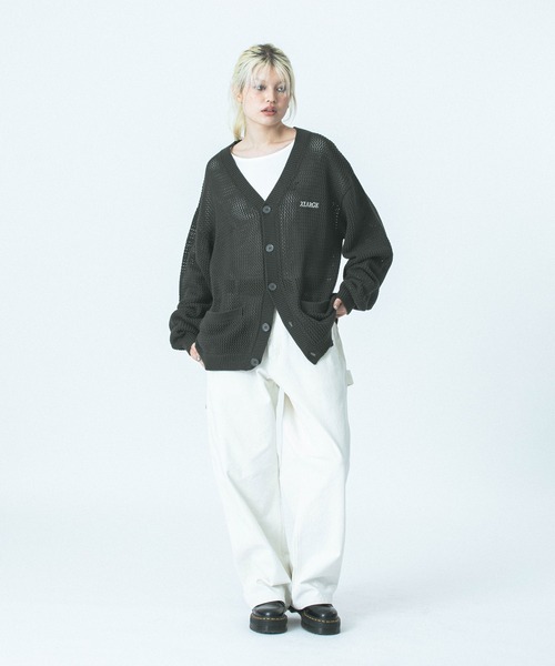 XLARGE セーター ニット WAFFLE KNIT CARDIGAN メンズ