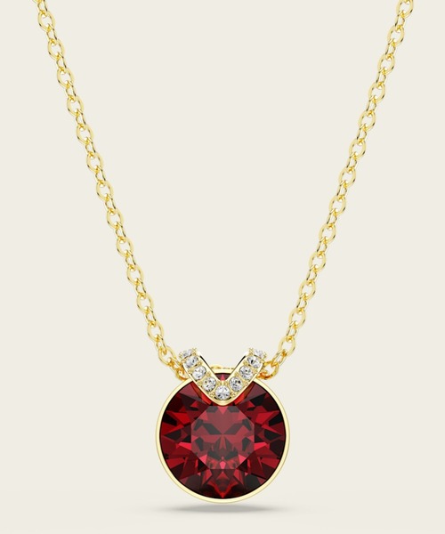 【SWAROVSKI】Bella V ペンダントネックレス Bella V ペンダント, ラウンドカット, ピンク, ローズゴールド