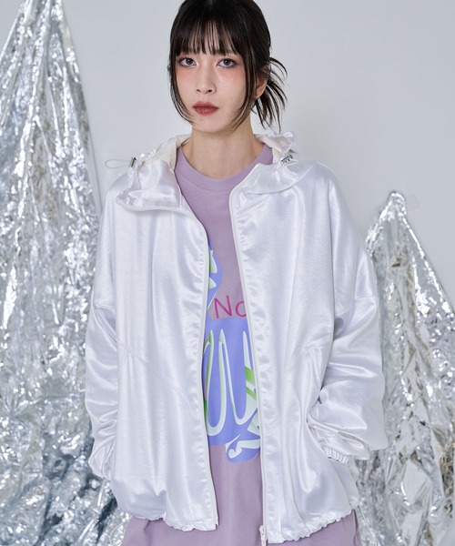 riyoooochi【新品未使用】カオス☆エアーパックブルゾン ホワイト Nora Lily（ノラリリー） ブルゾン アウター 「Nora Lily」Leathery