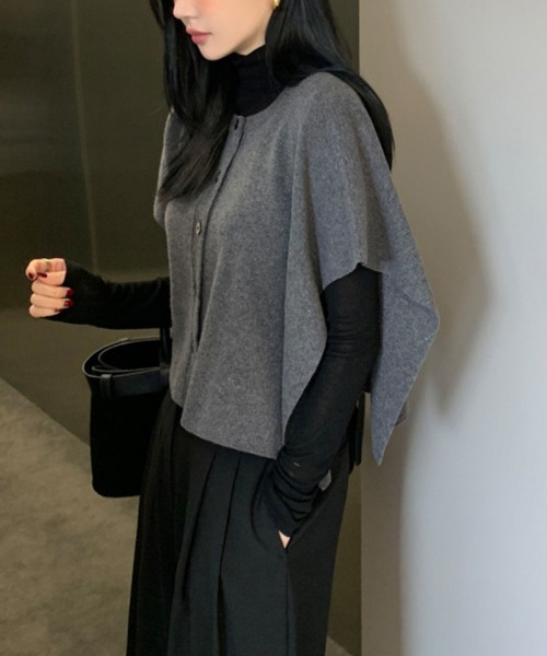 ニット　トップス　セーター ニット セーター ケープ風ニットトップス レディース : ZOZOTOWN Yahoo